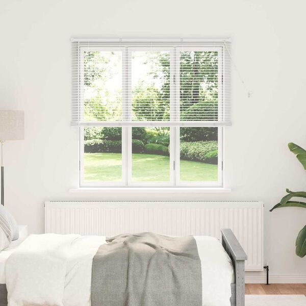 vidaXL Venetian Blinds Height Adjustable White 175 x 150 cm Aluminium