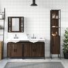 vidaXL 4 Piece Bathroom Cabinet Set Brown Oak Engineered Wood
