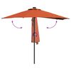 vidaXL Garden Parasol Terracotta 294 x 150 x 223 cm