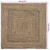 vidaXL Area Rugs Square Natural and Black 160 x 160 cm Jute