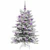 vidaXL Artificial Hinged Christmas Tree White 120 cm PE and PVC