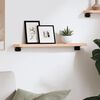 vidaXL Wall Shelf 60x10x2 cm Untreated Solid Wood Oak