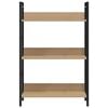 vidaXL 3-Layer Book Shelf Oak 60x27.6x90.5 cm Engineered Wood