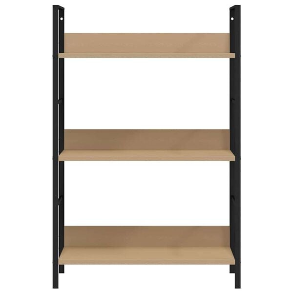 vidaXL 3-Layer Book Shelf Oak 60x27.6x90.5 cm Engineered Wood