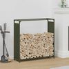 vidaXL Firewood Rack Olive Green 90x28x90 cm Cold-rolled steel