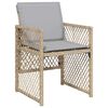 vidaXL Garden Dining Set 5 pcs Beige Poly Rattan