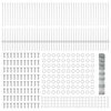 vidaXL Fence with Post Silver 1 x 100 m