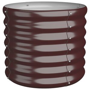 vidaXL Garden Planter | Brown | Powder-coated steel | Medium | Durable