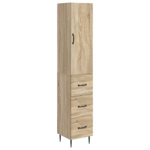 vidaXL Cabinet Set 2 pcs 33 x 34.5 x 90 cm Engineered Wood Sonoma Oak