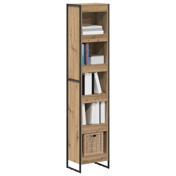 vidaXL Book Cabinet Artisian Oak 40 x 30 x 189.5 cm Engineered Wood