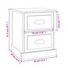 vidaXL Bedside Cabinets 2 pcs White 39x39x47.5 cm Engineered Wood