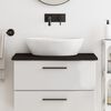 vidaXL Bathroom Countertop Dark Brown 80x40x2 cm Treated Solid Wood