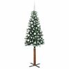 vidaXL Slim Christmas Tree Green 180 cm PVC and Solid Pine wood