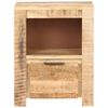 vidaXL Bedside Cabinet 40x30x50 cm Rough Mango Wood