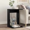 vidaXL Side Table Black Oak 40 x 38 x 62.5 cm Engineered Wood