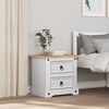 vidaXL Bedside Table with Drawer White 53 x 39 x 47 cm Solid Pine Wood