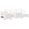 vidaXL 7 Piece Garden Sofa Set White Solid Wood Pine