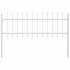 vidaXL Garden Fence 8 pcs White 13.6 x 0.6 m Powder-coated Steel