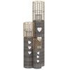 vidaXL Candle Holders 3 pcs Grey Wicker