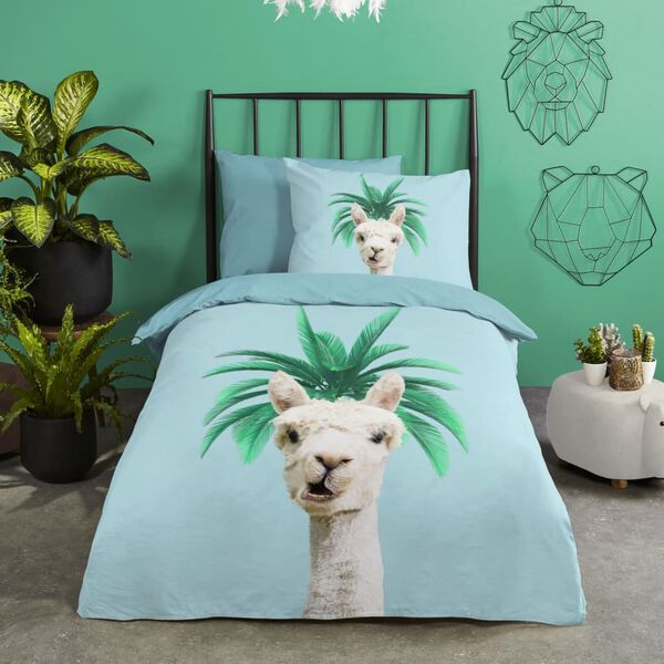 Good Morning Kids Duvet Cover PALLAMA 140x200/220 cm Light Blue