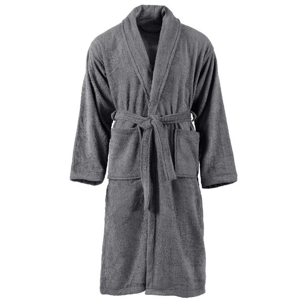vidaXL Unisex Terry Bathrobe 100% Cotton Anthracite M