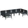 vidaXL Garden Sofa Set Anthracite Steel