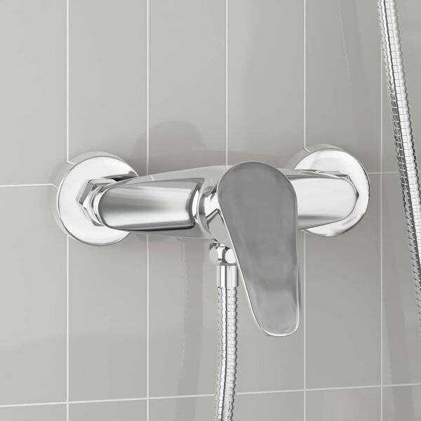 vidaXL Shower Mixer Tap Chrome G 1 / 2 inches