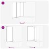 vidaXL Stripe Bath Enclosure 120x68x130 cm Tempered Glass