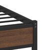 vidaXL Metal Bed Frame without Mattress Brown Oak 90x190 cm Single