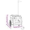 vidaXL Pet Bike Trailer Yellow and Grey Oxford Fabric and Iron