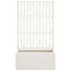 vidaXL Garden Planter with Trellis White 80x36x140 cm PP