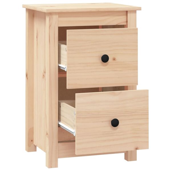 vidaXL Bedside Cabinet 40x35x61.5 cm Solid Wood Pine