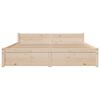 vidaXL Bed Frame without Mattress Solid Wood 140x200 cm