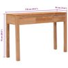 vidaXL Console Table 110x35x75 cm Solid Teak Wood