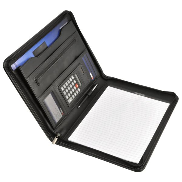 DESQ A4 Conference Folder with Notepad and Calculator Black