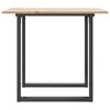 vidaXL Dining Table O-Frame 90x90x75 cm Solid Wood Pine and Steel