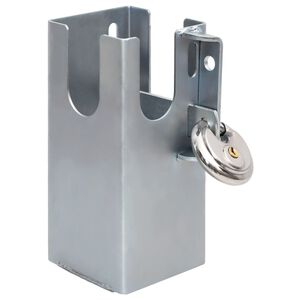 vidaXL Hitch Lock Silver 11x11x23.5 cm Steel