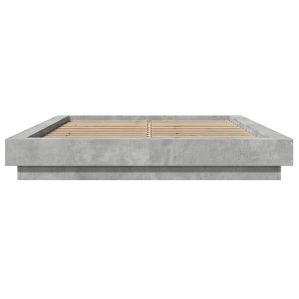 vidaXL Bed Frame without Mattress Concrete Grey 120x200 cm