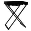 vidaXL Folding Table | Black | MDF, Iron | 48x34x61 cm | Foldable | Modern