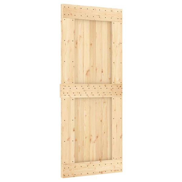 vidaXL Sliding Door with Hardware Set 85x210 cm Solid Wood Pine