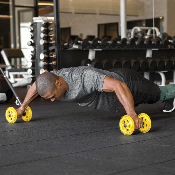 SKLZ Ab Trainer Core Wheels Yellow and Black