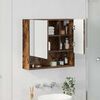vidaXL Mirror Cabinet Smoked Oak 59 x 17 x 55 cm Engineered Wood