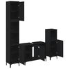 vidaXL Bathroom Furniture Set 3 pcs Black oak Engineered wood