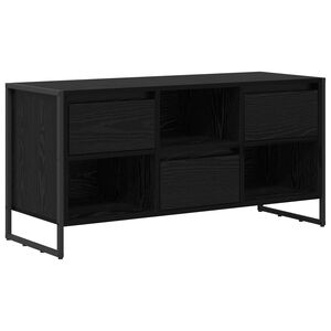 vidaXL TV Cabinet Black Oak 100 x 36 x 49.5 cm Engineered Wood