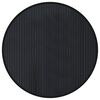 vidaXL Rug Round Black60 cm Bamboo