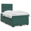 vidaXL Box Spring Bed with Mattress Dark Green 120x190 cm Small Double Velvet