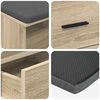 vidaXL Hall Bench with Cushion with Drawer Sonoma Oak 80 x 38 x 46 cm