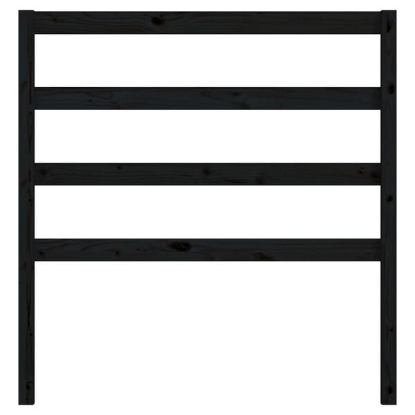 vidaXL Bed Headboard Black 95x4x100 cm Solid Wood Pine