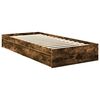 vidaXL Storage Bed with Drawer Smoked Oak 90 x 200 cm Engineered Wood