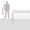 vidaXL Ring Fence Black 200 x 130 cm Powder-Coated Steel